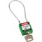 COMPACT CABLE PADLOCK GREEN 20CM KD