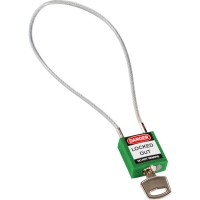 COMPACT CABLE PADLOCK GREEN 40CM KD