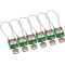 COMPACT CABLE PADLOCK GREEN 20CM KA/6PK