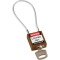 COMPACT CABLE PADLOCK BROWN 20CM KD