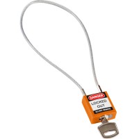 COMPACT CABLE PADLOCK ORANGE 40CM KD