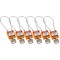 COMPACT CABLE PADLOCK ORANGE 20CM KD/6PK