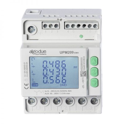 Мрежов анализатор, за токов трансформатор, Modbus TCP/IP, webserver, 8MB памет, 85...265VAC/110VDC захранване, версия ENH, работи с даталогъри на Huawei