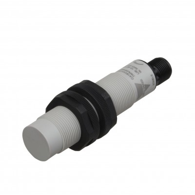 Капацитивен сензор - корпус от пластмаса (M18 x 70 mm), обхват 12 mm, изход PNP - CO контакт, захранване 10 - 40 V DC, свързване с конектор M12, раб. темп. от -30 до 85 °C, IP 67