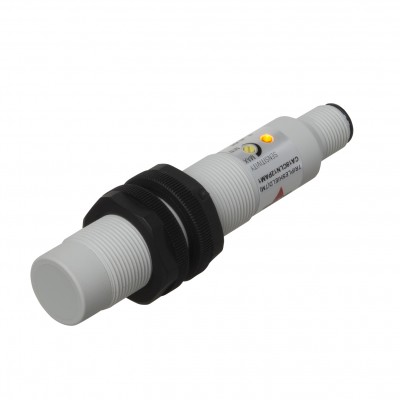 Капацитивен сензор - корпус от пластмаса (M18 x 91.5 mm), обхват 12 mm, изход SCR - NC, захранване 20 - 250 V AC, свръзване с конектор M12, раб. темп. от -25 до 80 °C, IP 67